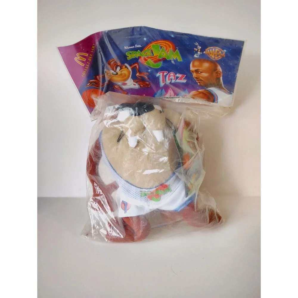 Vintage Mcdonalds Space Jam Taz plush unopened 8